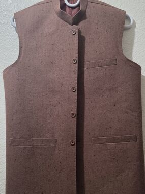 Men's Pakistant Tweed Wool Taylor Made Waistcoat Small